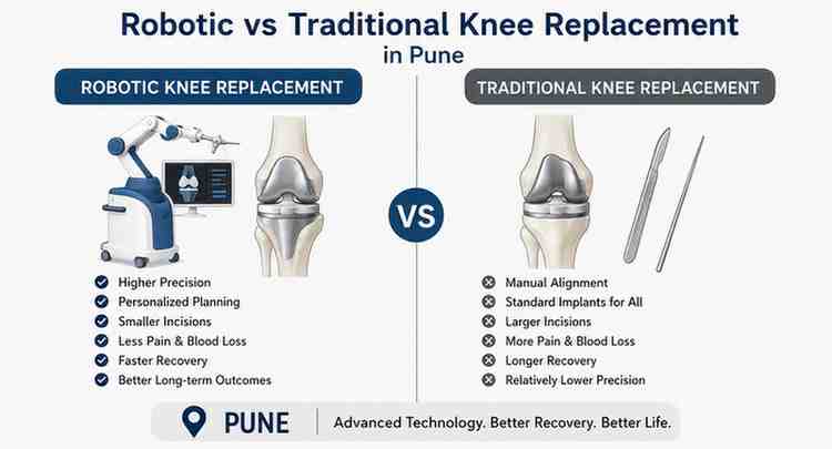 robotic vs traditional knee replacement in Pune